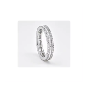 แหวนทองคำขาวประดับเพชรสำหรับงานแต่งงาน - Product Image 2