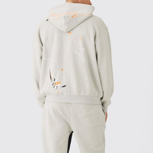 Sudadera con capucha, pantalones de chándal, conjuntos de Jogger, pantalones Cargo, chándales Screen Fleece Cotton Men Track Suit Streetwear Casual Jogger Hoodie Set - Product Image 3