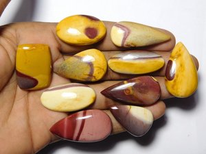 10 pièces naturel Mookaite pierres précieuses Lot poli à la main Mookaite Cabochons pierres en vrac pour la fabrication de bijoux 232 Cts - Product Image 5