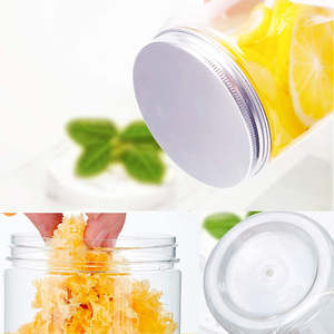 Reusable Clear <b>PET</b> Plastic Jars Wide Mouth <b>Food</b> Grade <b>Containers</b> 300ml-500ml Silver Plastic Lids Cookie Candy Kitchen <b>Storage</b> - Product Image 4