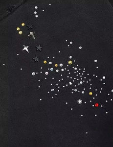 Sudaderas con capucha de algodón 100% personalizadas para hombre, Sudadera con capucha de diamantes de imitación, fabricante de sudaderas con capucha de lana de 450gsm para hombre - Product Image 5