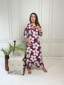 Kurti Romano Brillante de Exportación, Traje Étnico Estampado a Mano para Mujer, Conjunto de Traje para Fiestas, Bodas y Celebraciones - Product Image 4