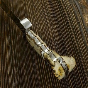 Cuchillo Bowie para exteriores de alta calidad, hoja fija con cuerno y mango de hueso, cuchillos para acampar, cubierta de protección gratuita. - Product Image 5