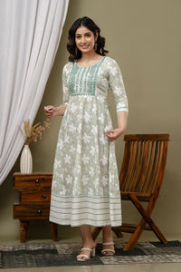 เสื้อคลุมยาวงานปักลวดลายโดรีแบบอินเดีย - Product Image 3