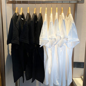 Camiseta de cuello redondo de gran tamaño de 240gsm para hombre de algodón 100% de peso pesado, camiseta en blanco para hombre - Product Image 1