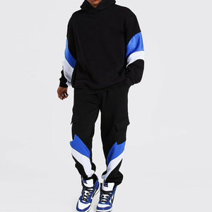 Vente en gros OEM ensemble de survêtements 2 pièces en polaire lourde pour hommes sweats à capuche de haute qualité fermeture à cordon hiver couleur personnalisée personnalisée - Product Image 1