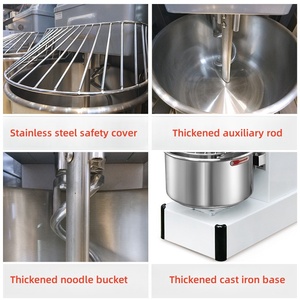 Çift eylem iki hızlı ticari 25kg tam otomatik hamur karıştırıcı Spiral teknolojisi yüksek verimlilik un yoğurma makinesi - Product Image 3