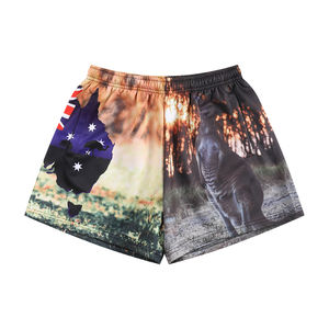 กางเกงขาสั้นฟุตบอลผู้ชายแบบระบายอากาศได้ดี ผลิตจากผ้าโพลีเอสเตอร์พิมพ์ลายแบบซับลิเมชั่น พร้อมกระเป๋า - Product Image 4