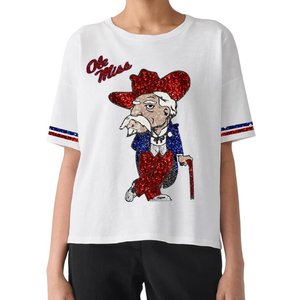 2026 Trendy Teams Game day Custom <b>T</b>-<b>shirts</b> Oversized Trending Layered Text Premium Quality Cotton <b>Sequined</b> <b>T</b>-<b>shirt</b> for Women - Product Image 5