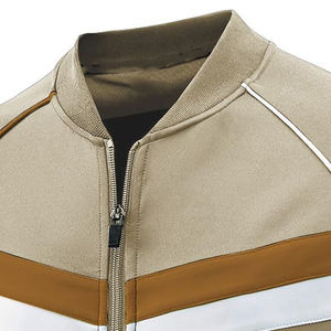 Ensemble de survêtement deux pièces à fermeture éclair confortable pour hommes ensembles de survêtement en polyester coton léger imprimé survêtements de course pour hommes - Product Image 3