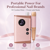 Máquina Profesional Portátil para Manicura y Pedicura, 22000 RPM, Recargable, Inalámbrica, Lima Eléctrica, Kit de Herramientas para Salón