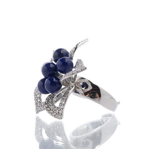 18K Gold Rhodium & Rose Gold Plated Fashion Number Inlay <b>Ring</b> - Product Image 3