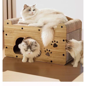 บ้านกระดาษแข็งสำหรับแมวข่วนแบบยั่งยืนทำจากกระดาษอัดการผสมผสานที่ลงตัวระหว่างความยั่งยืนและความสนุกสนาน - Product Image 3