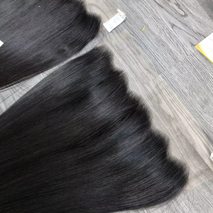 Venta al por mayor 13x4 HD para encaje Frontal mejor precio extensiones de cabello Remy virgen mujeres negras Vietnam onda humana estilo cuerpo modelo número - Product Image 1
