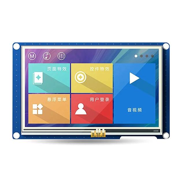 TJC4827X543_011 HD 4.3-inch IPS full-view serial port screen X5 series 800*480 resistive touch display LCD screen