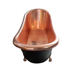 Bañera de cobre hecha a mano independiente de diseño moderno fabricada en India para ducha de baño de lujo precio a granel - Product Image 1