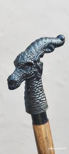 Bastón de Paseo con Mango de Cabeza de Dragón Vintage, Bastón Negro de Metal Pulido, Bodas, Aniversarios, Navidad, Regalos Antiguos, Calvin - Product Image 4