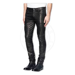 Men's Sheepskin Pants, Lightweight & Flexible Fashion <b>Trousers</b> - Product Image 3