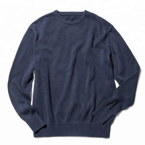 Pull-over tricoté 100% coton personnalisé pour hommes, sweat-shirt à col rond avec capuche en polaire épaisse pour l'automne, imprimé numériquement - Product Image 4