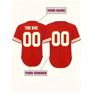 Customized Name&Number Football Jersey <b>for</b> Men <b>Women</b> Stitched Personalized Kansas City <b>Rugby</b> Jersey Make Your Own DIY T-<b>Shirts</b> - Product Image 1