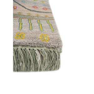 Tapis Manchaha en laine et soie de bambou noué à la main, ivoire, Les-2283, design rectangulaire patchwork pour la maison, le salon, le couloir, pour adolescents - Product Image 4