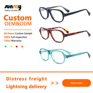 Lunettes de haute qualité pour hommes et femmes, lunettes de soleil unisexes en acétate, monture de lunettes, verres polarisés, OEM personnalisé, épais, tendance, rétro - Product Image 2