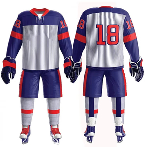 Ropa de hockey sobre hielo de calidad superior, conjuntos de uniformes fabricados en fábrica, precio al por mayor - Product Image 3