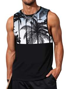 Diseños personalizados opcionales, colores o impresión de logotipo para pedidos a granel, camiseta sin mangas, logotipo personalizado de lujo, cuello redondo, parte superior en blanco de gran tamaño - Product Image 1