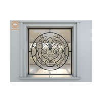 Ventanas Fijas de Hierro Forjado de Diseño Francés, Rejilla de Lujo Hecha a Mano con Hermoso Patrón, Antirrobo, Segura, Impermeable, para Exteriores, Hoteles