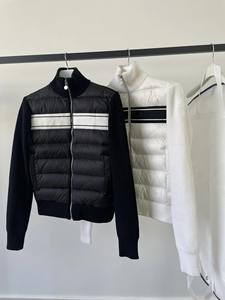 Veste d'hiver pour hommes en duvet tricoté confortable et chaud manteau de couple en duvet d'oie blanc vêtements de remplissage super chauds - Product Image 6