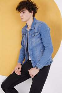 Men Denim <b>Jacket</b> Stretchable Fabric - Product Image 2