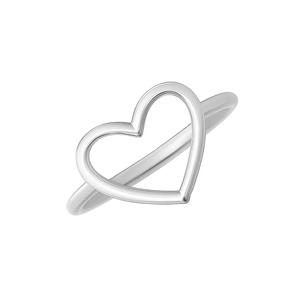 Anillo de Compromiso Clásico con Diseño de Corazón, Plata de Ley 925, Joyería Minimalista Hueca para Mujer, Precio de Fábrica al por Mayor - Product Image 2