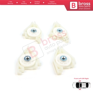ชุดซ่อมมอเตอร์กระจกหน้ารถ รุ่น BWR1056+BWR1057  ชุดลูกล้อมุมซ้ายและขวา พร้อมคลิปและสลัก สำหรับ A4 S4 B6 B7 8E B8 8K Exeo 3R - Product Image 3