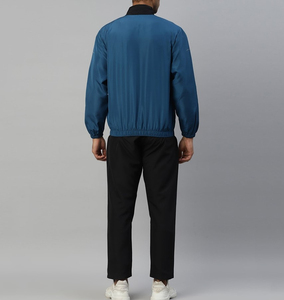 Ensemble de jogging personnalisé pour homme, veste coupe-vent imperméable en polyester, pantalon léger à capuche, ensembles de survêtement en nylon pour hommes - Product Image 3