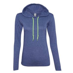 T-shirt à capuche en molleton de coton léger bleu marine pour femme - Coupe ample - Pull d'hiver - Product Image 6