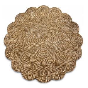 <b>Circle</b> Shape Handmade Beaded Place Mat Table Were Use High Quality Embroidery Beaded <b>Placemat</b> Customized Size - Product Image 1