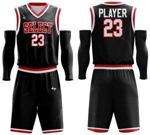 Uniformes de baloncesto para hombre de verano de alta calidad al por mayor RTS conjuntos de tela transpirable de secado rápido personalizables con diseño impreso - Product Image 4