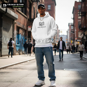 เสื้อมีฮู้ดผ้าฝ้ายขนแกะออกแบบโลโก้ได้ตามต้องการเสื้อผ้าแนวสตรีทสวมใส่สบายๆสำหรับทั้งชายและหญิง - Product Image 6