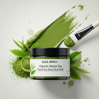 Mascarilla Facial y Corporal de Té Verde Orgánico Glee Impex para Piel Sensible, Grasa y Seca - Mascarilla de Arcilla Limpiadora y Purificante Profunda