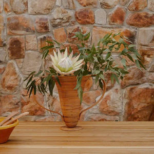 Vase amphore en rotin de style Boho pour la décoration intérieure vase en osier de fleurs rustiques fait à la main du Vietnam - Product Image 5