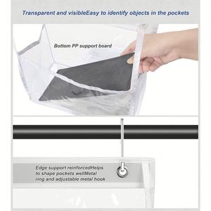 Over the Door Hanging Organizer with 5 Large Clear Window Nursery Closet <b>Baby</b> Wall Mount Hanging Door Organizer <b>Storage</b> - Product Image 6