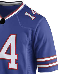 Maillot de football américain tendance en gros, prix personnalisé, manches courtes, respirant, vêtements d'entraînement sportif pour adultes, logo du nom de l'équipe - Product Image 2