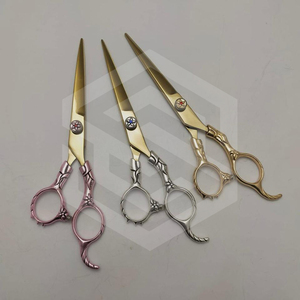 กรรไกรตัดผมสแตนเลส6.5นิ้วมีด้ามจับมังกรเงางามปลายใบมีดคมสำหรับใช้ในร้านเสริมสวย - Product Image 2