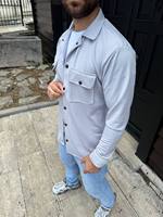Chemise-veste en coton à carreaux de haute qualité pour homme, à manches longues, boutonnée, avec poches, pour un usage quotidien décontracté