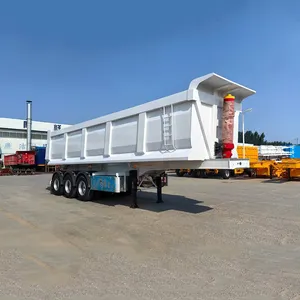 中国工場カスタマイズ3軸80トンエンジニアリング構造利用可能なサイドダンプセミトレーラーリアダンプセミトレーラー