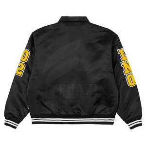 Chaqueta Bomber de Satén para Hombre, Corte Ajustado, Cuello Alto, Diseño Personalizable, Secado Rápido, Transpirable, para Invierno - Product Image 6