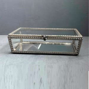 Artisan Design Decorative Jewelry <b>Box</b> Organizer Storage with Silver Finish Model B285 - Product Image 3