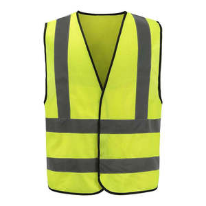 เสื้อกั๊กเรืองแสงสีเหลืองสะท้อนแสงสำหรับคนงานเสื้อผ้านิรภัยก่อสร้างจราจรโลโก้แบบกำหนดเอง - Product Image 2