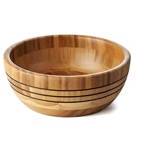 Bol de service en bois pour salades Fruits Nourriture Noix Bols en bois artisanaux de haute qualité Bol à pâte à vendre par l'artisanat en croissant - Product Image 1