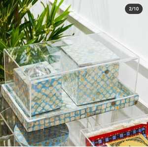 Ramadán clásico Madkhan quemador decoración del hogar Bakhoor incienso titular religión hueso incrustaciones madera incienso quemador caja hecha en la India - Product Image 6